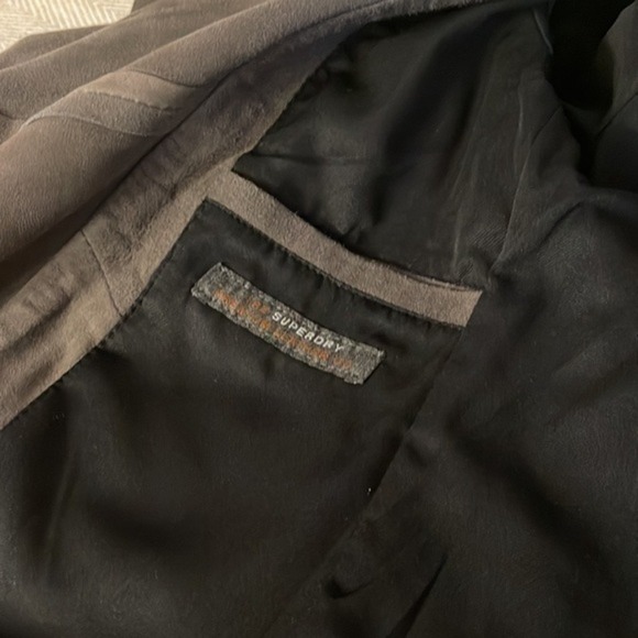 Superdry Suede Cascade Gray Suede Women's Size S Lightweight Retro - Picture 11 of 16